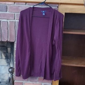 Gap Factory Burgundy Cardigan